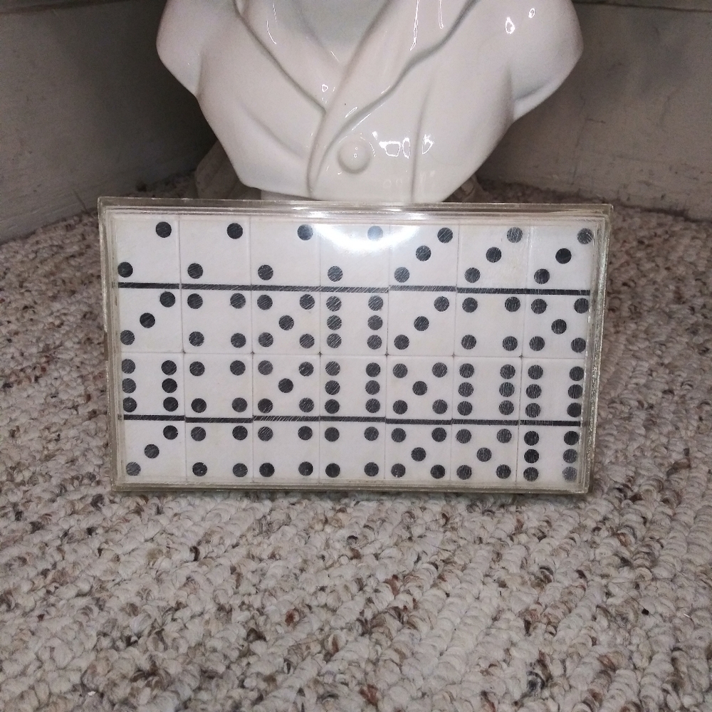 Vintage Crisloid Plastics, Inc. 28 Domino Set With Instructions & Original Case